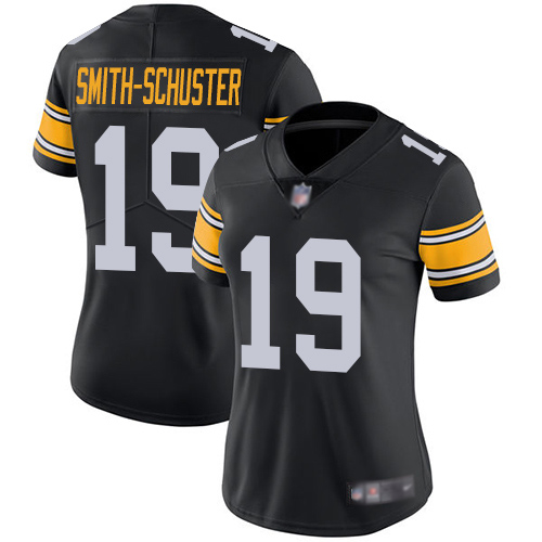 Women Pittsburgh Steelers Football #19 Limited Black JuJu Smith Schuster Alternate Vapor Untouchable Nike NFL Jersey->women nfl jersey->Women Jersey